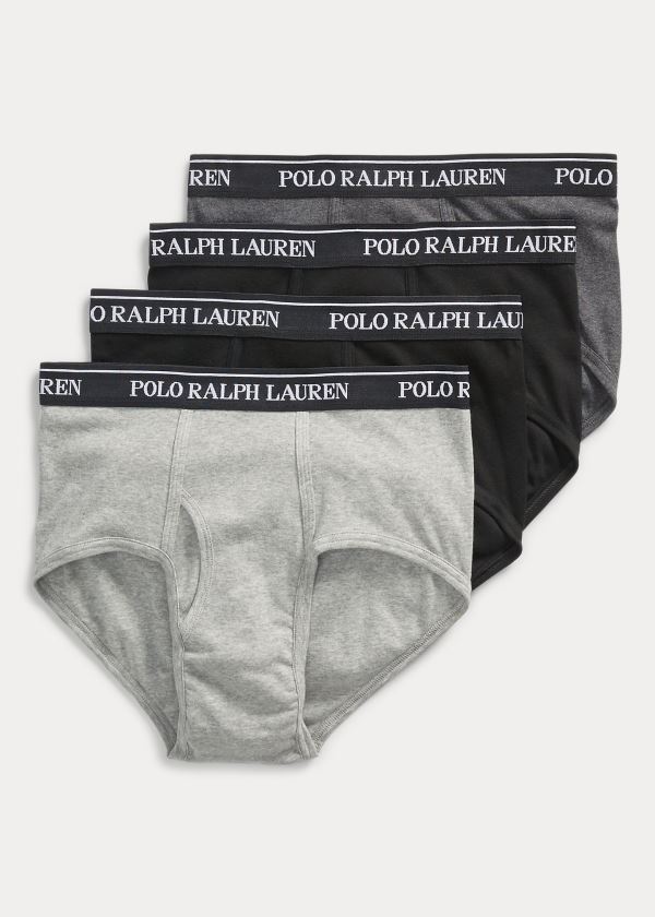 Men's Polo Ralph Lauren Cotton 4-Pack Briefs | 605492UZB